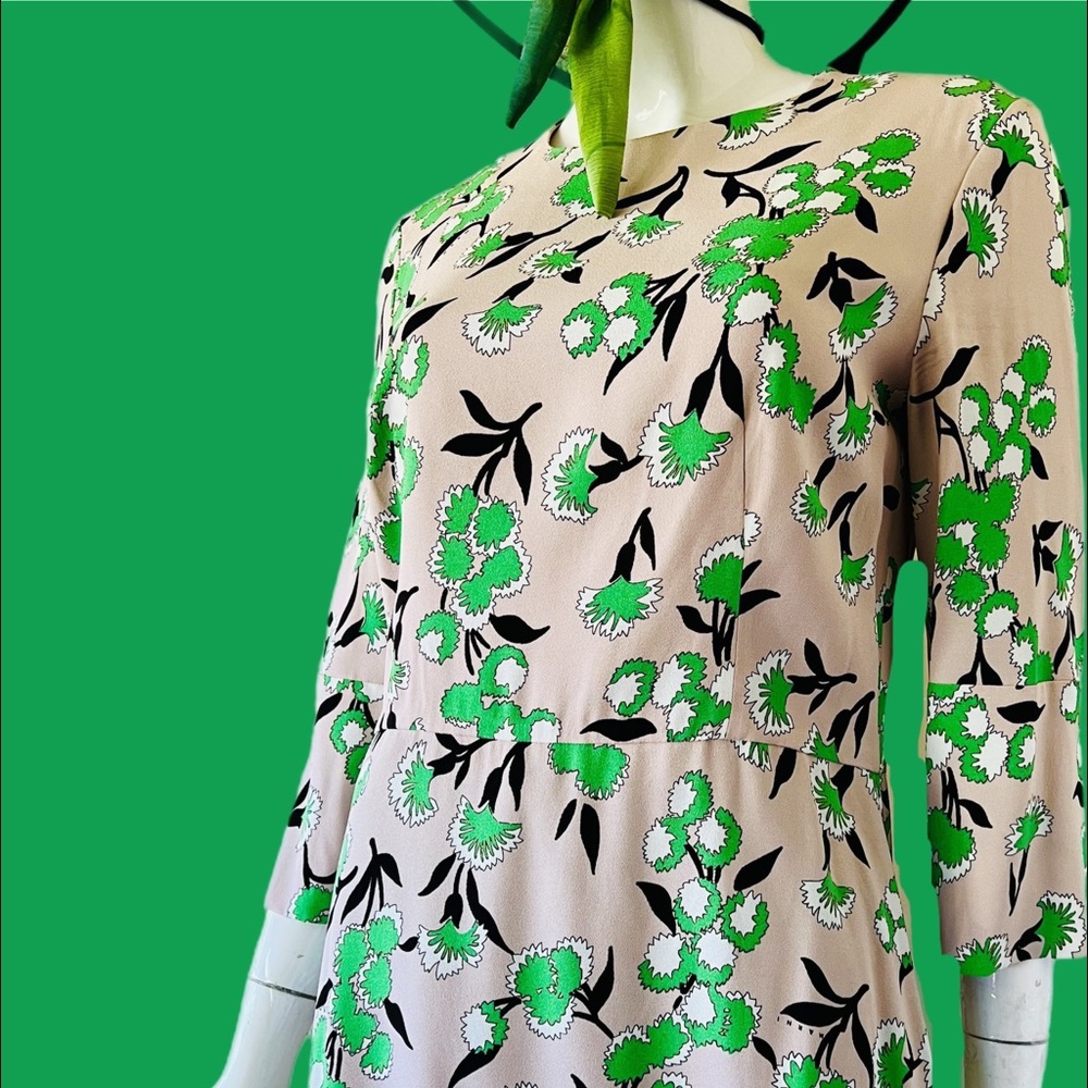 Designer Floral Dress by Marni, 2012 Collection Vicose Crepe